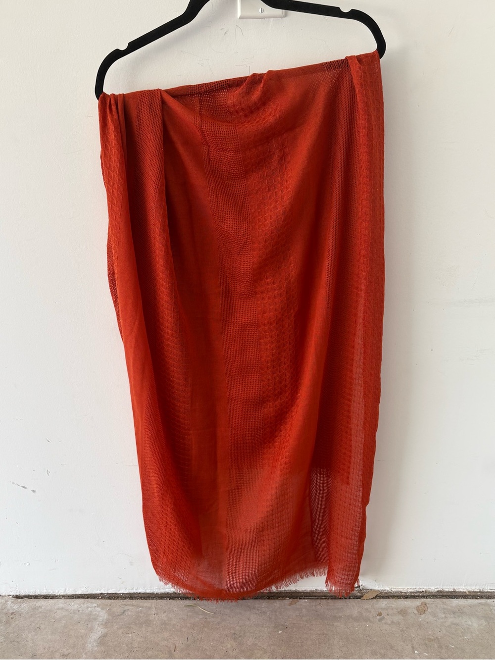 Lightweight Burnt Orange Shawl Scarf Fall Autumn